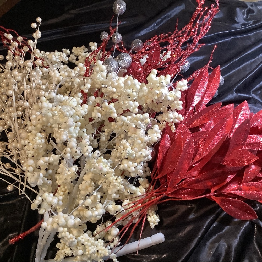 Festive Red and White Holiday Decor Set